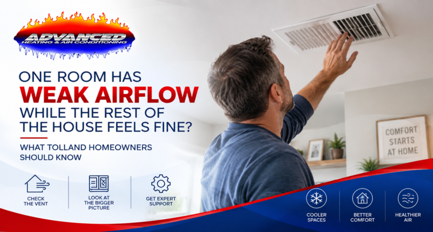 Weak airflow in one room Tolland